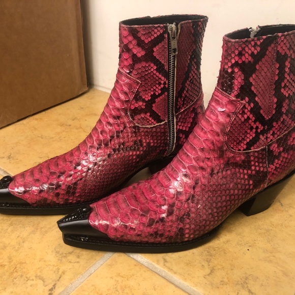 Handmade python western boots - Picture 4 of 8